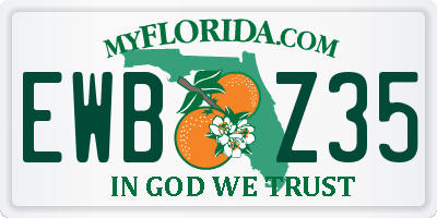 FL license plate EWBZ35