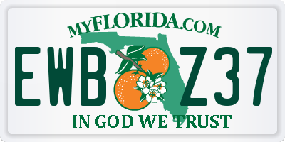 FL license plate EWBZ37