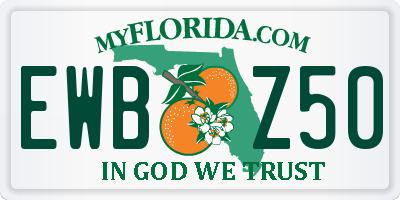 FL license plate EWBZ50