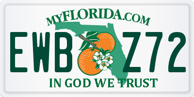 FL license plate EWBZ72