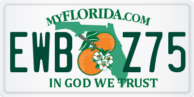 FL license plate EWBZ75