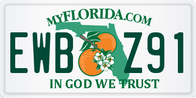 FL license plate EWBZ91