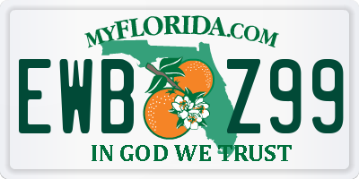 FL license plate EWBZ99