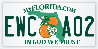FL license plate EWCA02