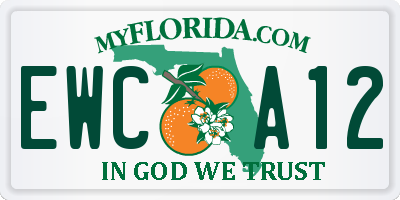 FL license plate EWCA12