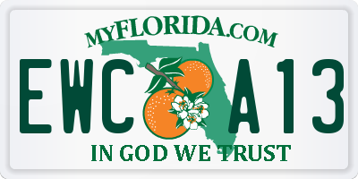 FL license plate EWCA13