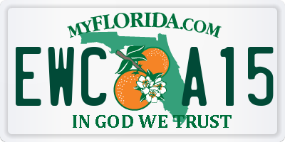 FL license plate EWCA15