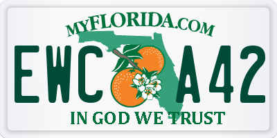 FL license plate EWCA42