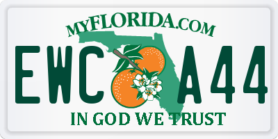 FL license plate EWCA44