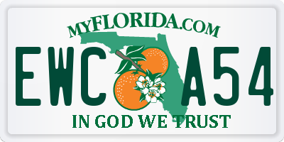 FL license plate EWCA54