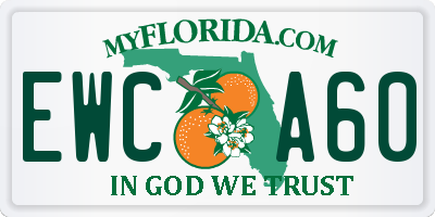 FL license plate EWCA60