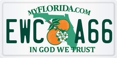 FL license plate EWCA66