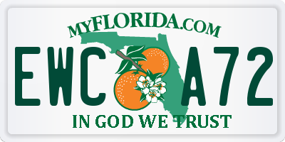 FL license plate EWCA72