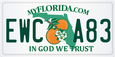 FL license plate EWCA83