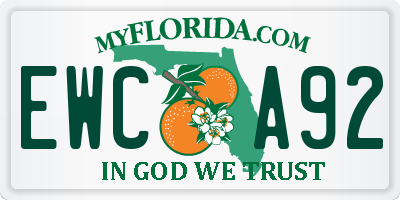 FL license plate EWCA92