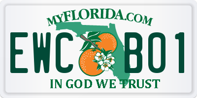 FL license plate EWCB01