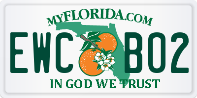 FL license plate EWCB02