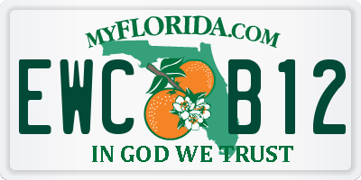 FL license plate EWCB12
