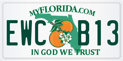FL license plate EWCB13