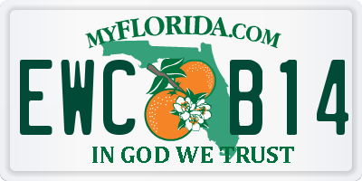 FL license plate EWCB14