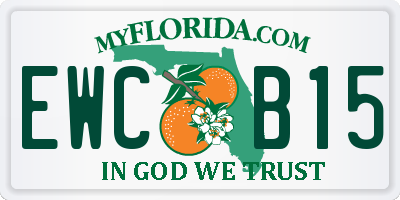 FL license plate EWCB15