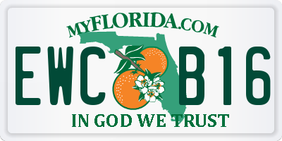 FL license plate EWCB16