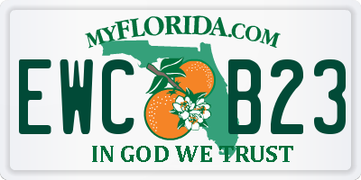 FL license plate EWCB23
