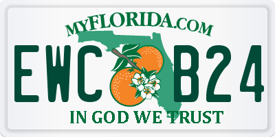 FL license plate EWCB24