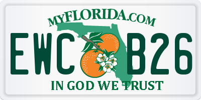 FL license plate EWCB26