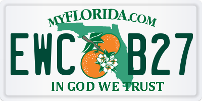 FL license plate EWCB27