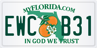 FL license plate EWCB31