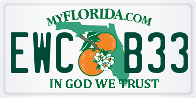 FL license plate EWCB33