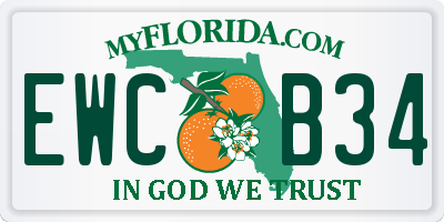 FL license plate EWCB34