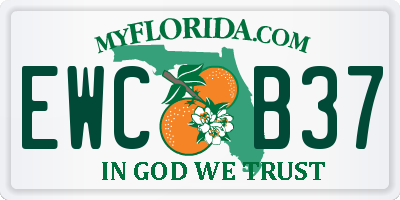 FL license plate EWCB37