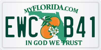FL license plate EWCB41