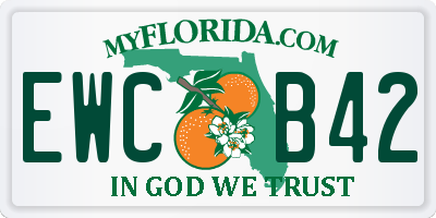FL license plate EWCB42
