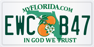 FL license plate EWCB47