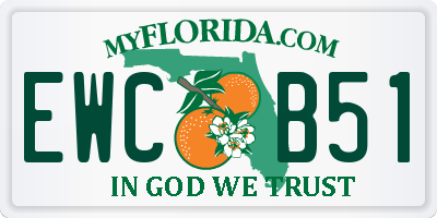 FL license plate EWCB51