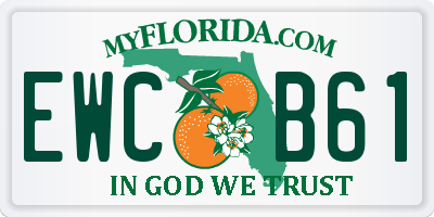 FL license plate EWCB61