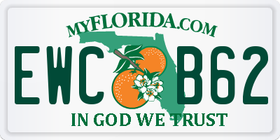 FL license plate EWCB62