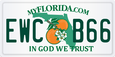 FL license plate EWCB66