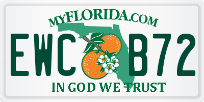 FL license plate EWCB72