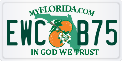 FL license plate EWCB75