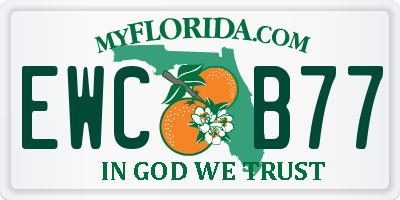 FL license plate EWCB77