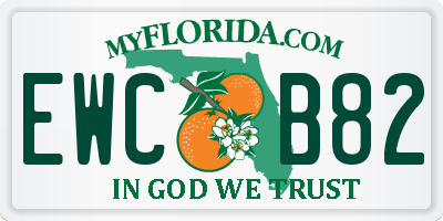 FL license plate EWCB82