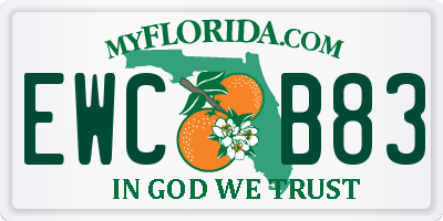 FL license plate EWCB83