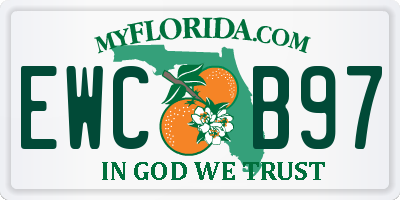 FL license plate EWCB97