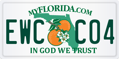 FL license plate EWCC04