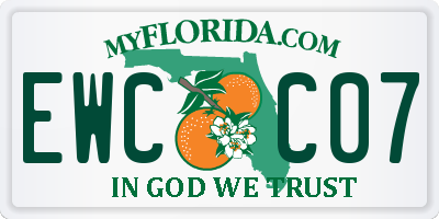FL license plate EWCC07