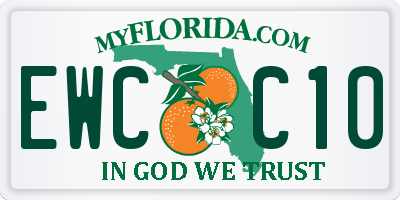 FL license plate EWCC10